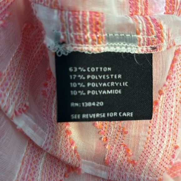 Carlisle white and pink blouse/over shirt size 8 - Picture 7 of 9